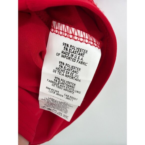 Nik and Nash Size L Red Top Gold Pearl Embellished Sleeves Womens New - Picture 4 of 5